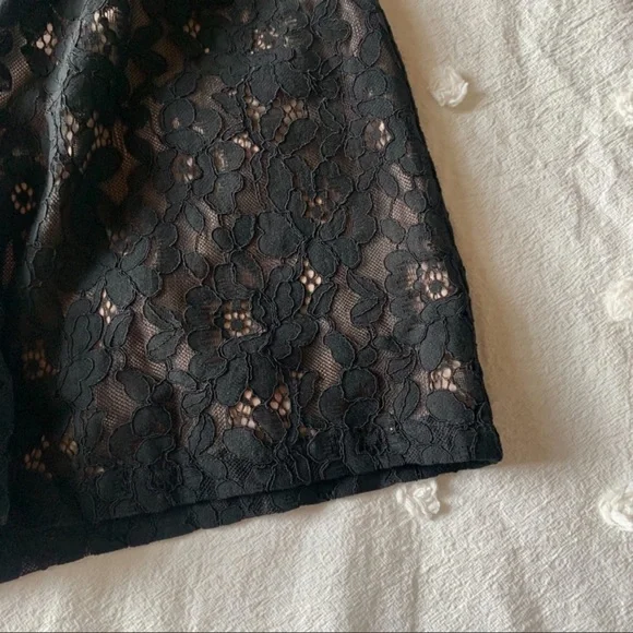 new✨ j.o.a anthro black lace and nude strapless romper - Picture 12 of 14